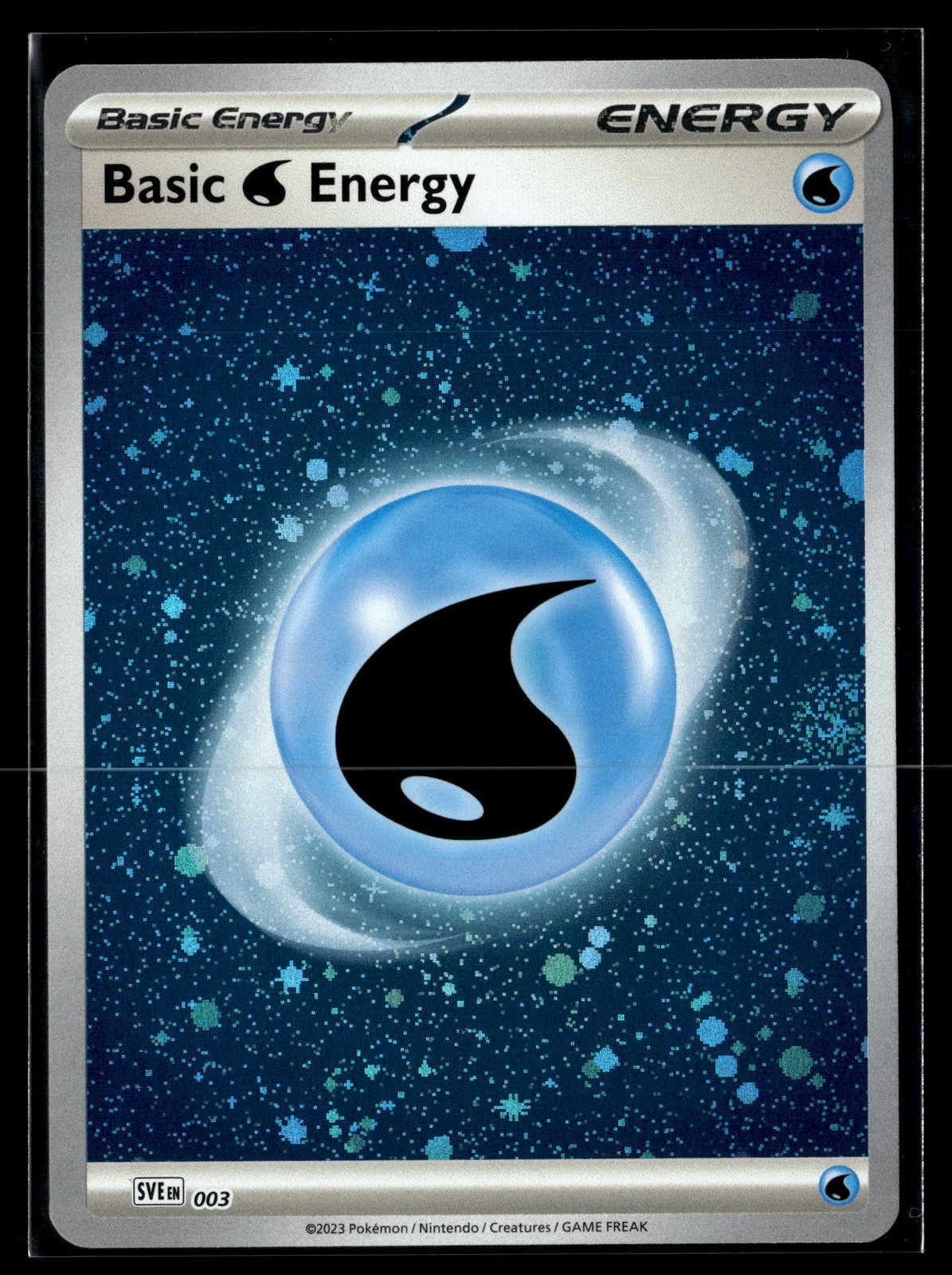 Pokemon TCG SVE: Scarlet & Violet Energies #003 Basic Water Energy (Cosmos Holo)