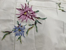 $510 D. Porthault France 1pc  Euro Sham 100% Cotton Voile Embroidery White