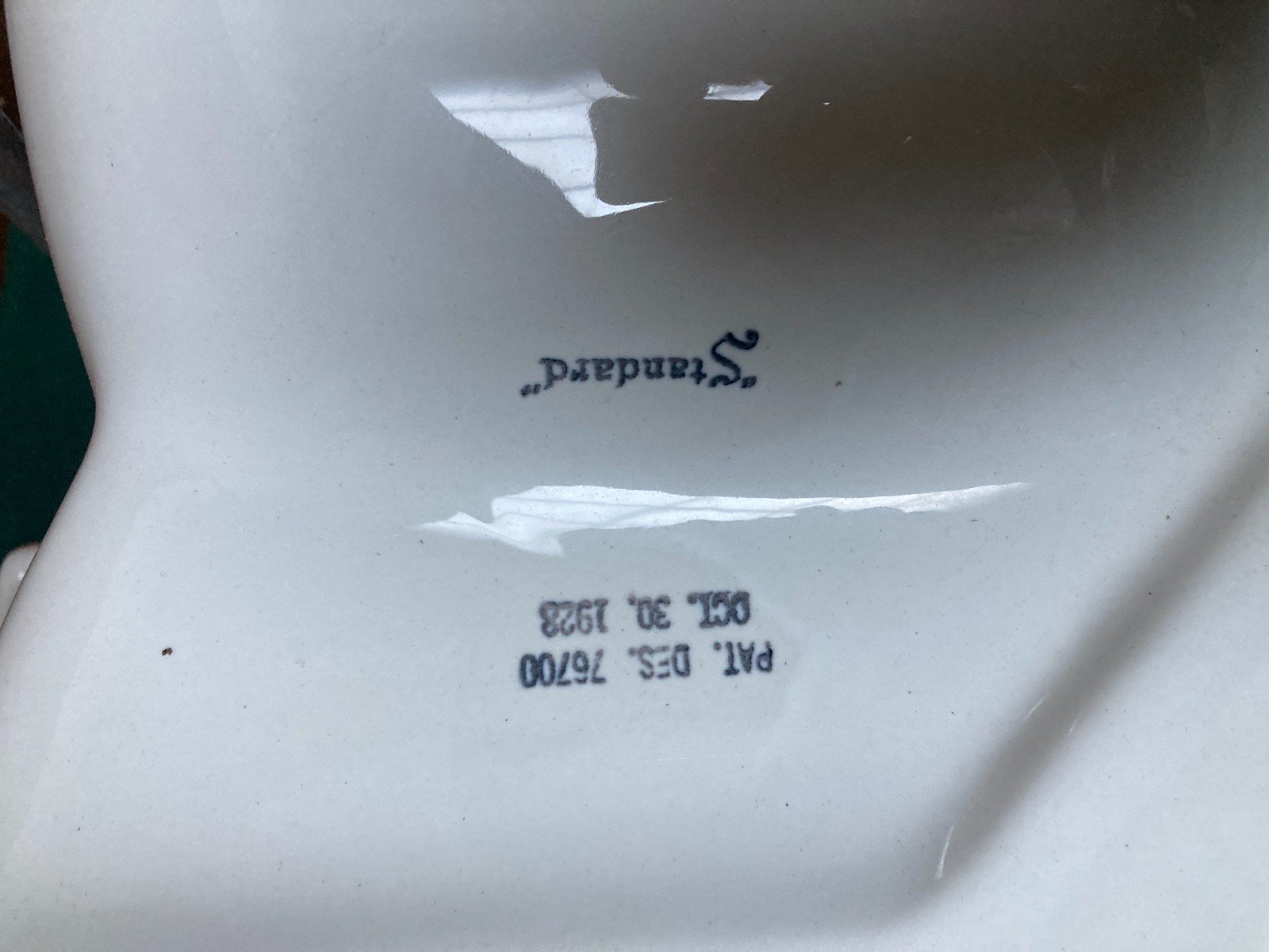 Antique Ceramic White Porcelain Stepped Pyramid Deco Bath Wall Sink Vtg 432-25E