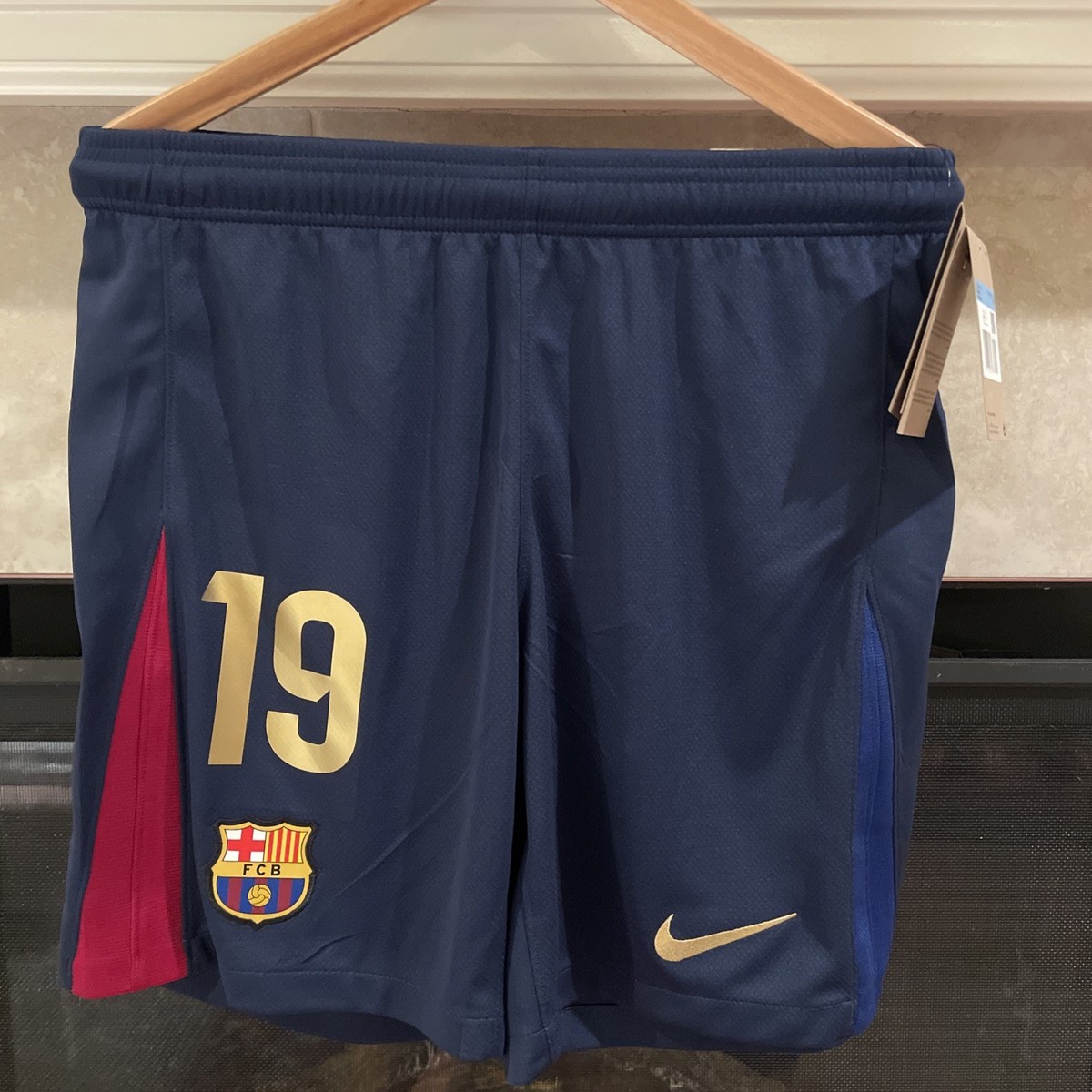 Nike Lamine Yamal Barcelona Shorts Number 19 Authentic M | eBay