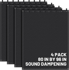 4 Pcs Soundproof Blanket 80'' X 96'' Sound Dampening Blanket with Grommet Outdoo