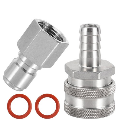 #ad Stainless Steel Quick Disconnect Set 1 2 Inch Barb Brewing Kit Pump Chiller $20.32