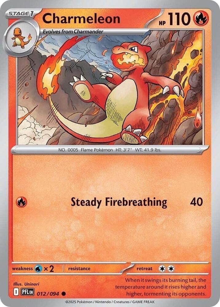 Charmeleon - 012/094 - Phantasmal Flames - Common - NM/M