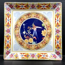 Vintage Spode Java Pattern F 1994 Square Shallow Trinket Dish