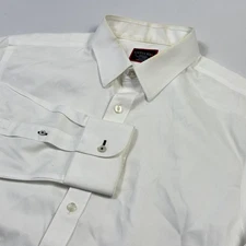 UNTUCKit Shirt Mens Medium White Slim Fit Wrinkle Free Cotton Button Down