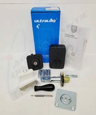 ULTRALOQ Smart Lock U-Bolt Keyless Black Entry Door Lock U-BOLT-BK-UB01