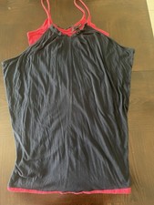 Marc by Marc Jacobs Navy Pink Ruffle Scoop Neck Spaghetti Camisole Tank XS