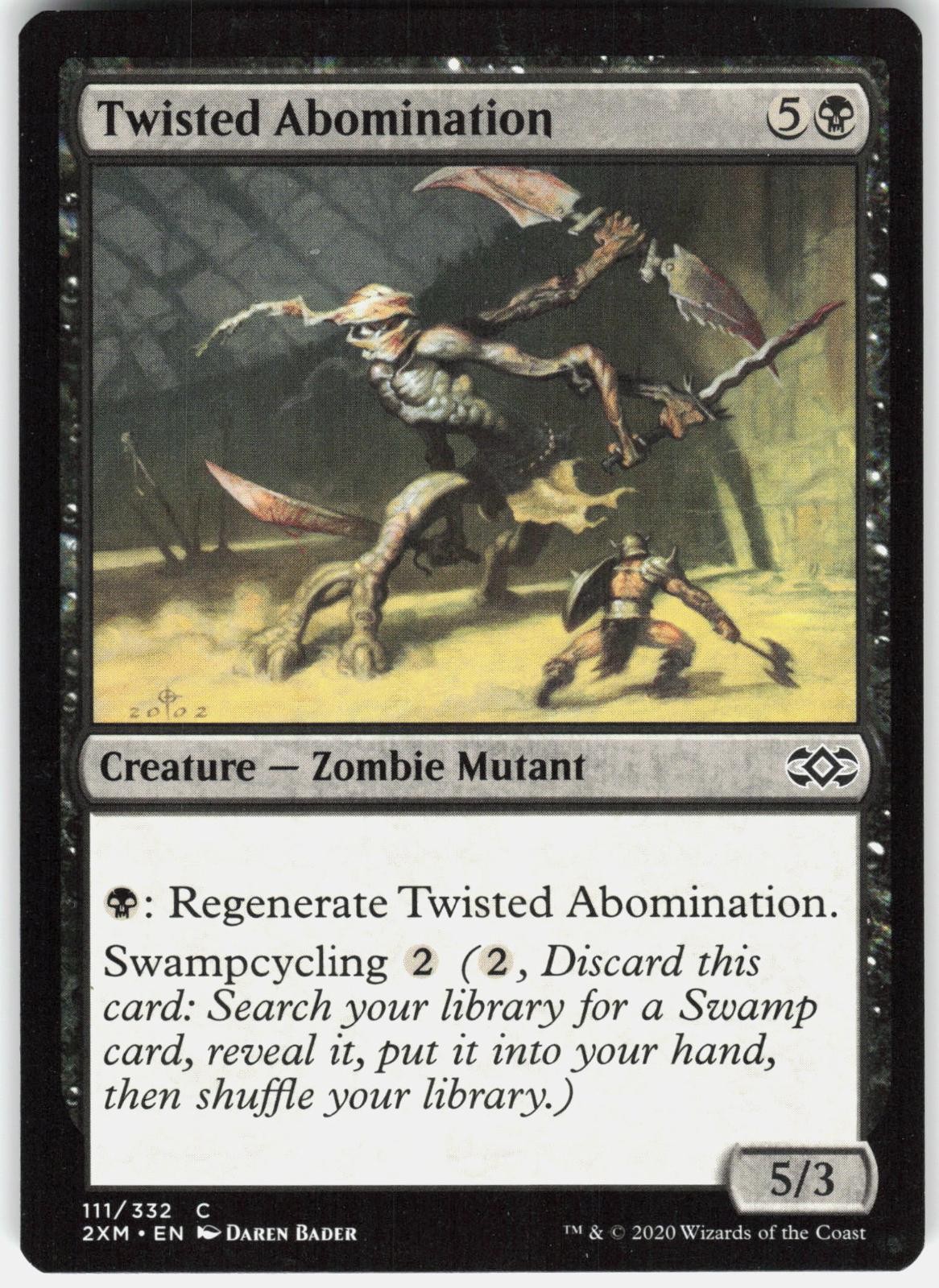 Twisted Abomination 111 Common Double Masters Magic: The Gathering Near Mint