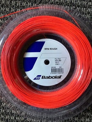Babolat RPM Rough Fluo Red 17G 1.25mm Tennis String Reel 660ft 200m NEW