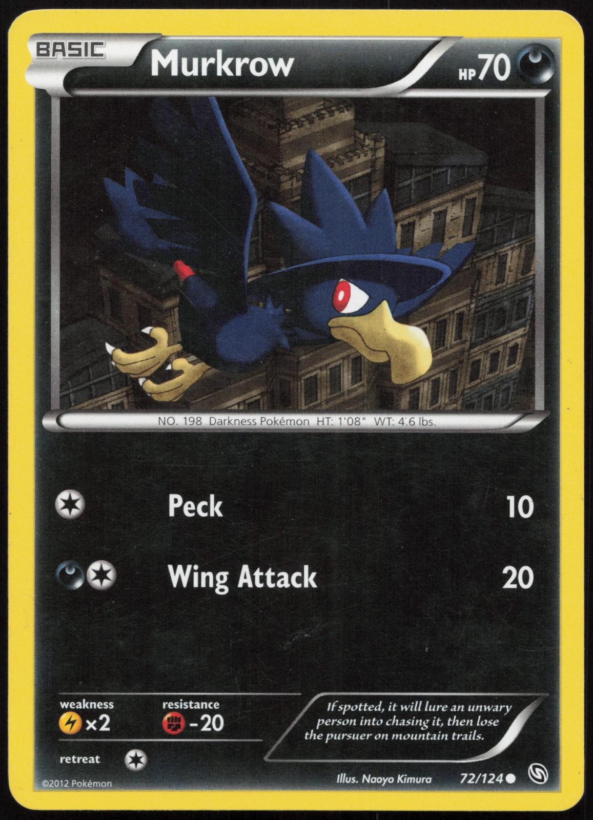 Murkrow 72/124 Common Dragons Exalted Pokemon Lightly Played
