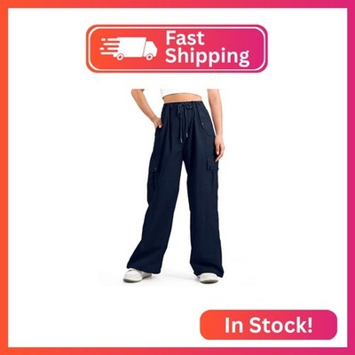 KEREDA Cargo Pants for Girls Water Resistant Hiking Pants Quick Dry Jogger Navy