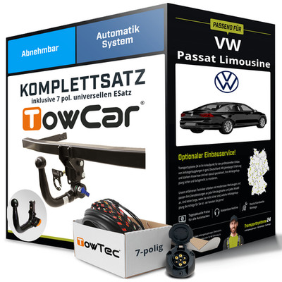 Für VW Passat Limousine B8 Typ 3G2 Anhängerkupplung abn +eSatz 7pol uni. 14- NEU