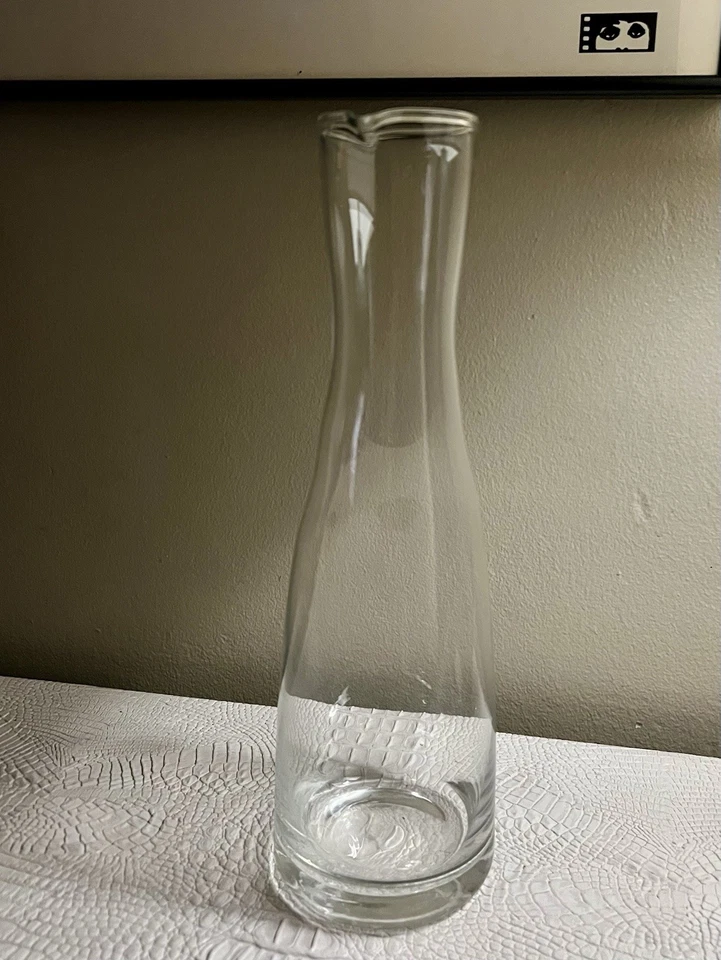 Garrafa de cristal Krosno Poland 13,5 pol. de altura e elegante. Vintage carimbado - Imagem 2 de 4