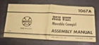 MARX JOSIE WEST MOVABLE COWGIRL ACTION FIGURE ASSEMBLY MANUAL