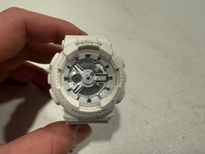 CASIO BABY-G BA-110 White x Silver Series Analog Digital Watch