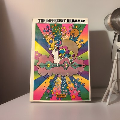 Vtg Peter Max Poster A Different Drummer 1970 11x16 