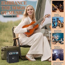 30-inch Ukulele Bass Mahogany Body with EQ, with Bag  Portable AMP School Band