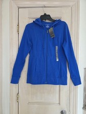 New Tek Gear Dry Tek Woman’s Sz S Blue Activewear Jacket Full Zip Cotton Blend