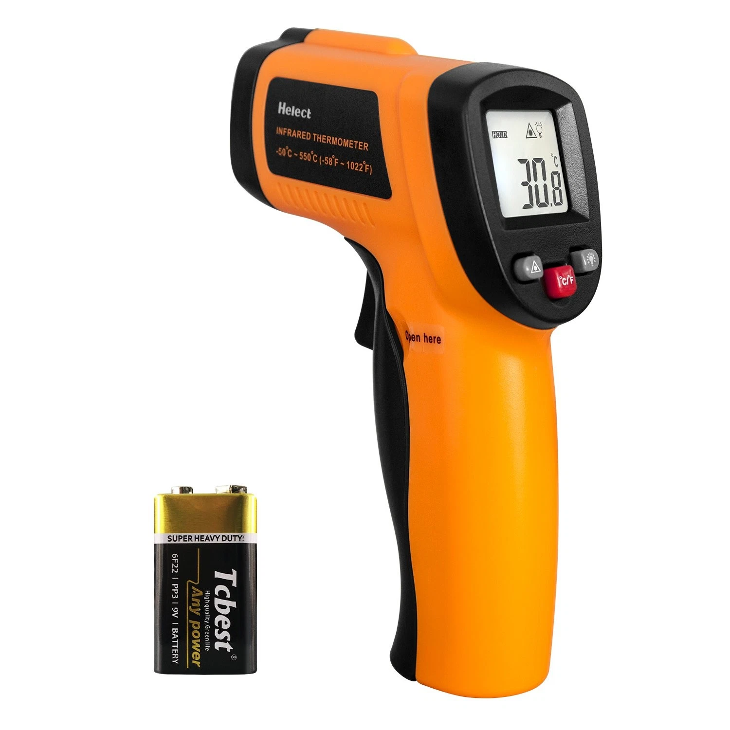Helect (NOT for Human) Infrared Thermometer, Non-Contact Digital Yellow-Black