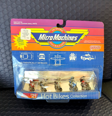 Hot Bikes #21 Micro Machines 1988 Vintage Honda Yamaha Kawasaki