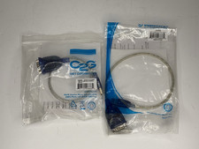 2 Pack Of C2G 26886 USB to DB9 RS232 Male Serial Adapter Cable 1.5FT