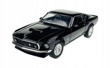Modellino auto Ford Mustang Boss 429 1:24 pressofuso 1969 nero nuovo