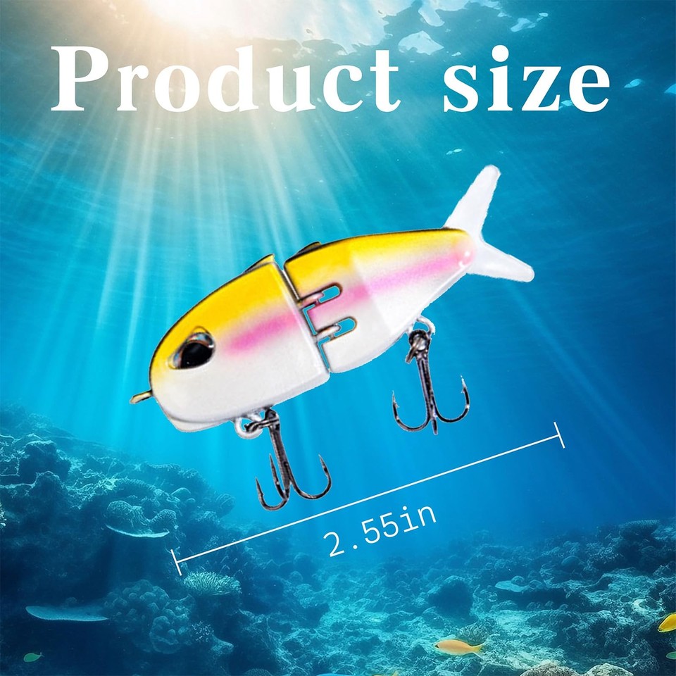 Sat Raptor 7 Pack Mini Glide Bait, Raptor Glide Bait, Swimbait Fishing Lures for ...