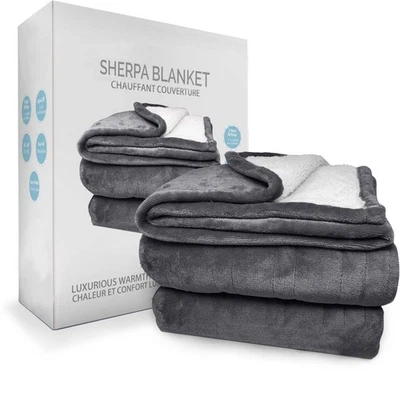 THE YORKSHIRE BEDDING COMPANY LTD 480 GSM Luxury Heavy Sherpa Blanket Warm Faux Fur Mink Sofa Bed Fleece Throw UK