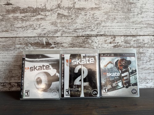 Skate 1 2 & Skate 3 Trilogy Set Sony PlayStation 3 PS3 Komplett CIB Handbuch Lot