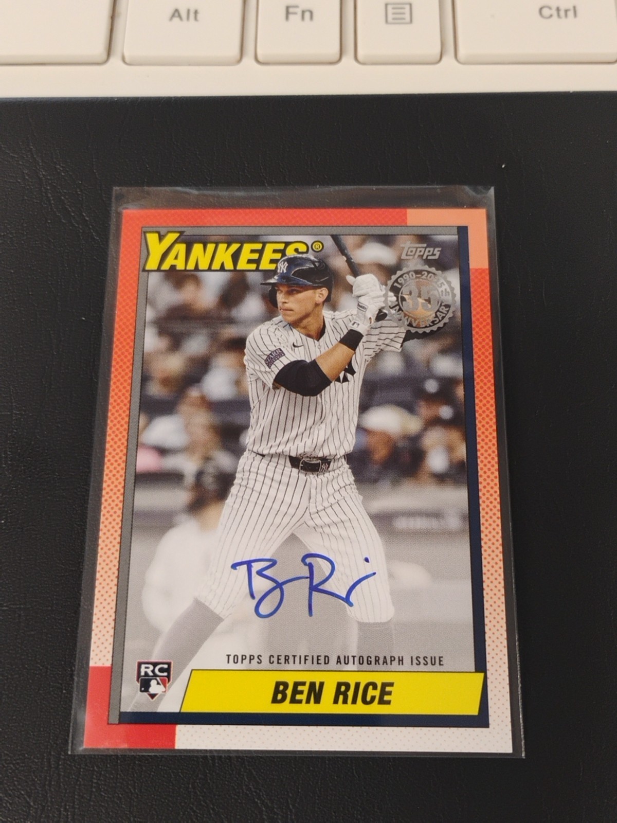 2025 Topps - 1990 Topps Baseball Autographs Ben Rice #90B2-BRI (AU, RC) #473
