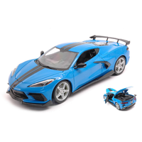 Chevrolet Corvette Stingray (High Wing) 2020 Blue 1:18 Maisto Auto Stradali -D-