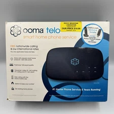Ooma Telo Air VOIP Home Phone Service Base in Black New Sealed Box