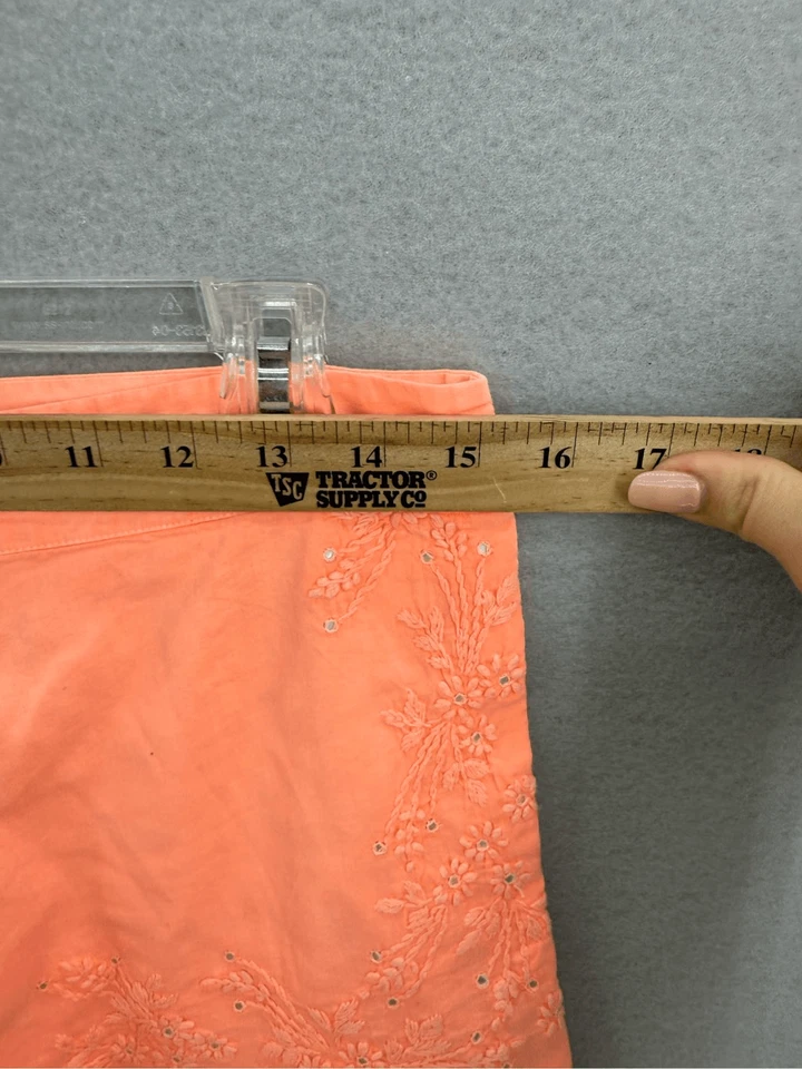 Шорты женские Juliet Dunn London оранжевые тональная ручная вышивка высокая талия размер 6 - Изображение 4 из 4