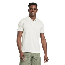 Goodfellow Co Mens Performance Polo Shirt 89678372 Beige Brown XL
