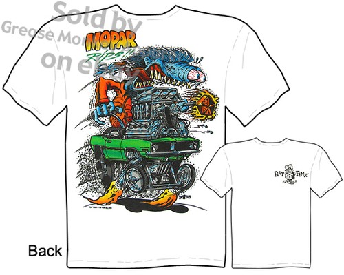 Mopar Rips Rat Fink T shirt Ed Roth Tee 