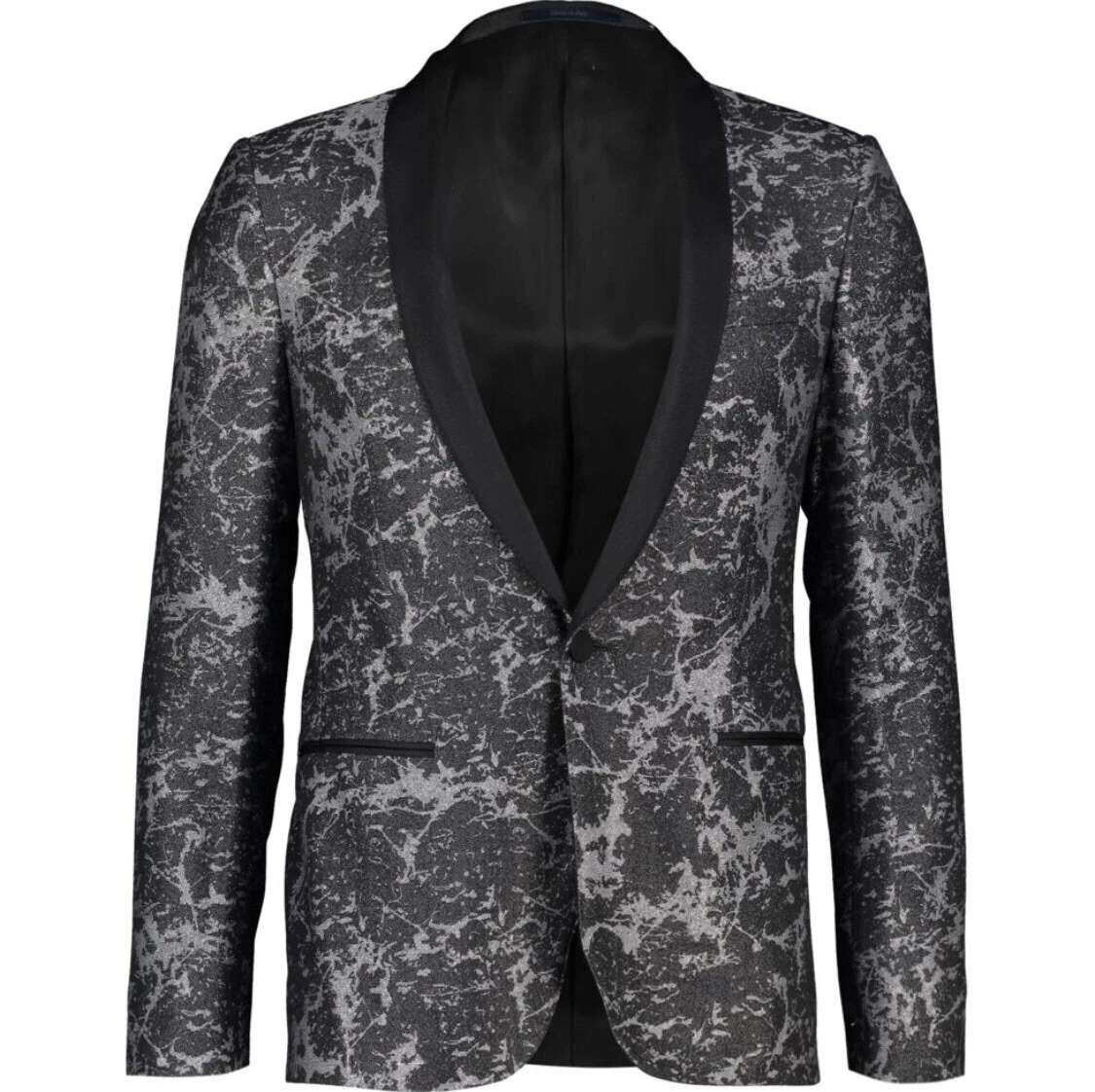 Lanvin — £1,760 LANVIN Paris Black & Grey Distressed Wool Blazer Jacket - Made In Italy