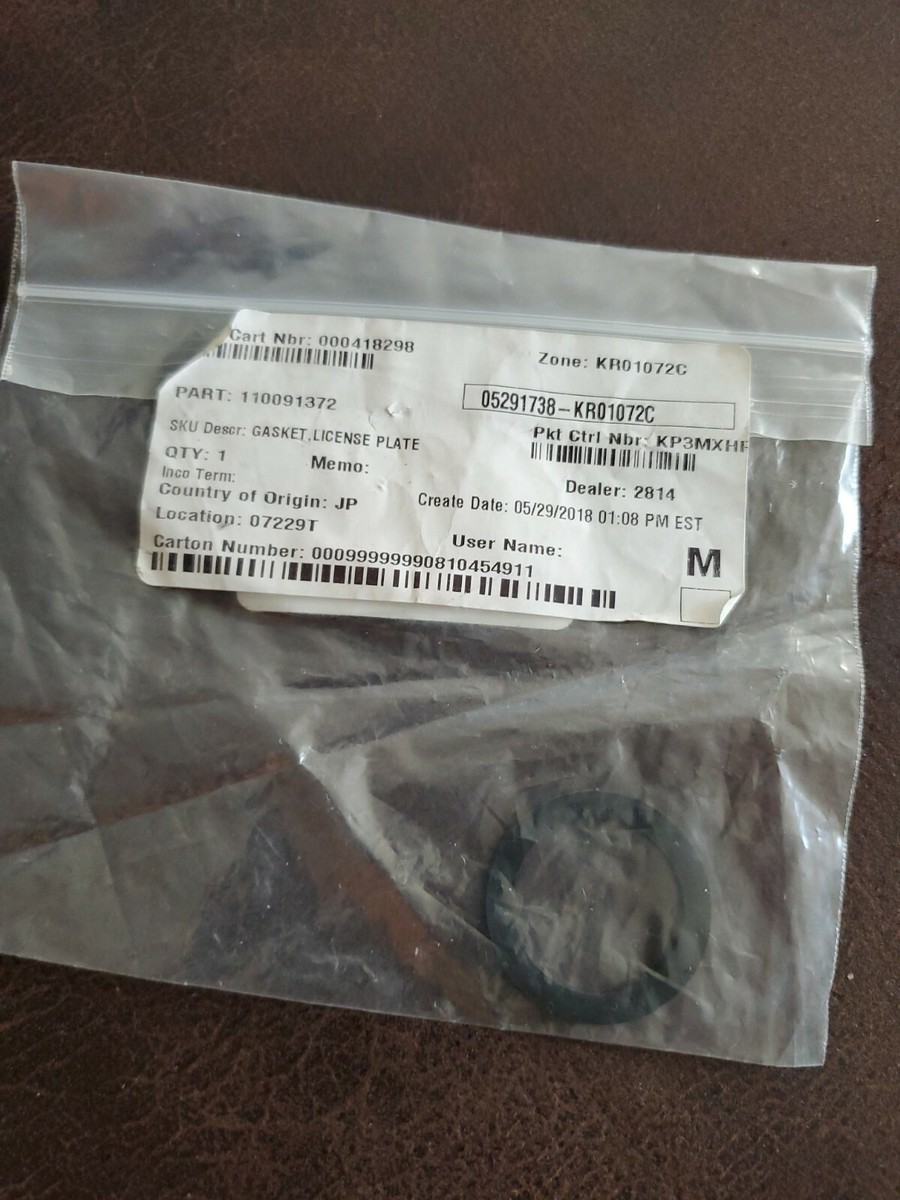 Kawasaki NOS NEW 11009-1372 License Plate Gasket EX KL VN ZG ZX