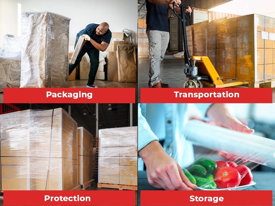 Biodegradable Stretch Wrapping Shrink Packing Film, 3 Inch/75 mm 100 Gauge 18 PC - Image 3 of 4