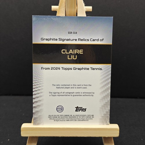 2024 Topps Graphite Signature Relics Pink Auto Claire Liu #GSR-CLU 02/15 - Picture 2 of 3
