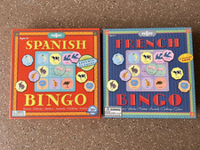 Lot of 2 eeBoo Bingo Foreign Language Games French Spanish - Complete