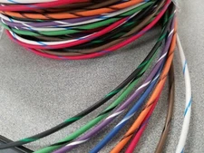 LOT D 14 AWG GXL HIGHTEMP AUTOMOTIVE POWER WIRE 8 STRIPED COLORS 25 FT EA 