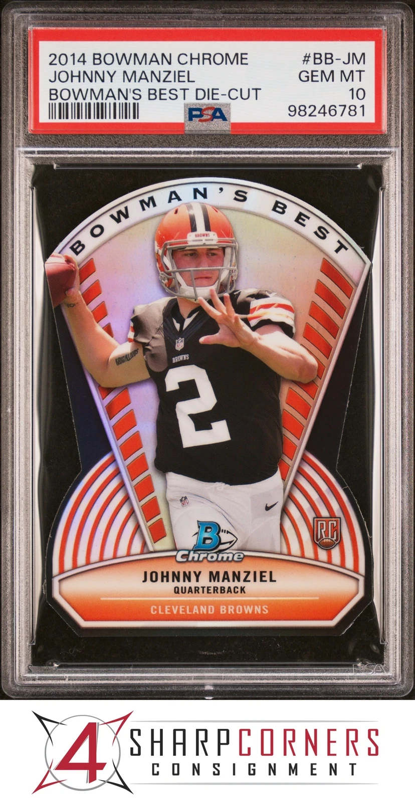 Johnny Manziel Bowman Chrome Bowmans Best Die-Cut #BBJM Base