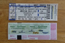 UNUSED AMERICAN IDOLS LIVE! July 25 2003 CENTRUM Concert Ticket RUBEN STUDDARD