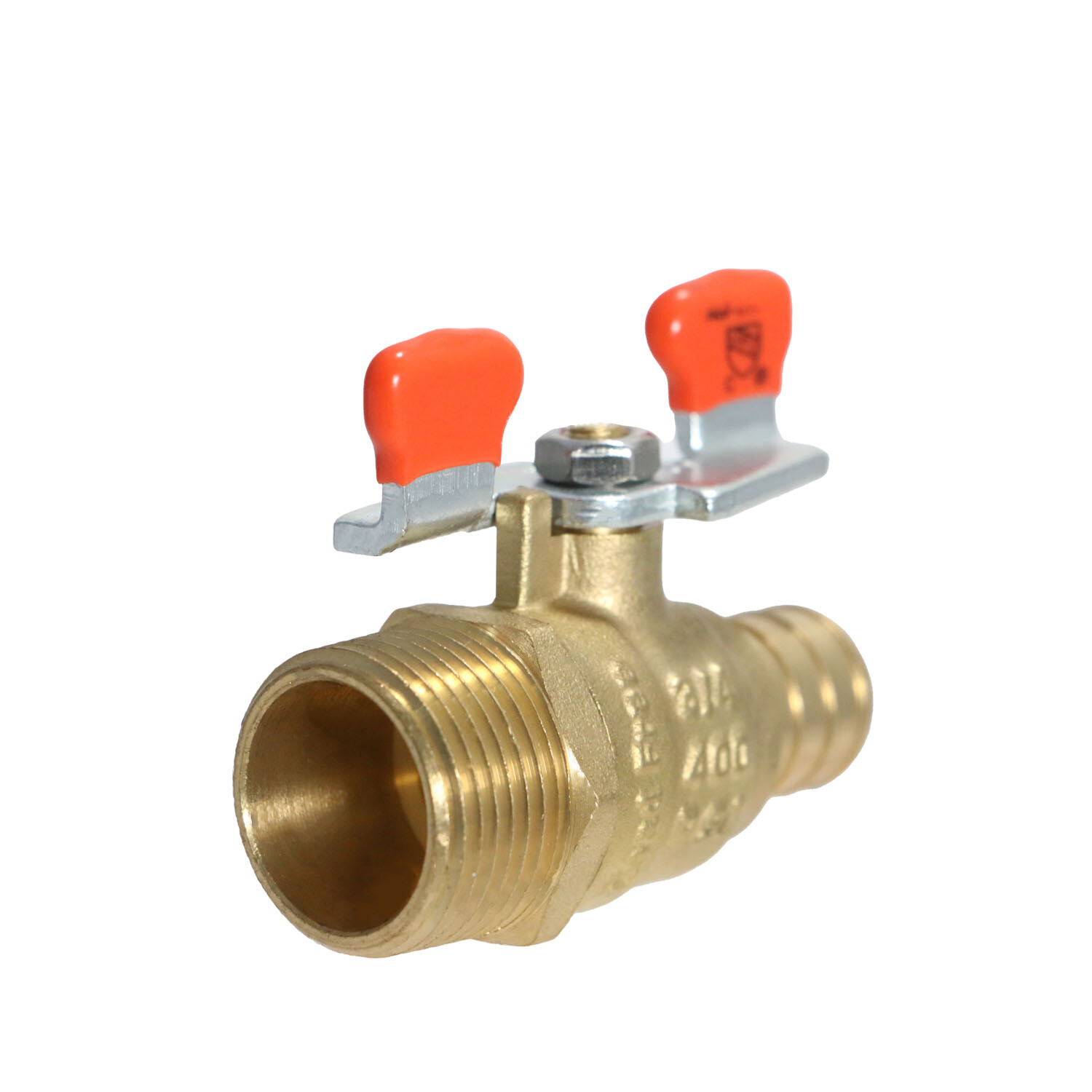 1 Pack XFITTING Barb Crimp Pex B 3/4" x 3/4" Male Ball Valve w/ Tee Handle