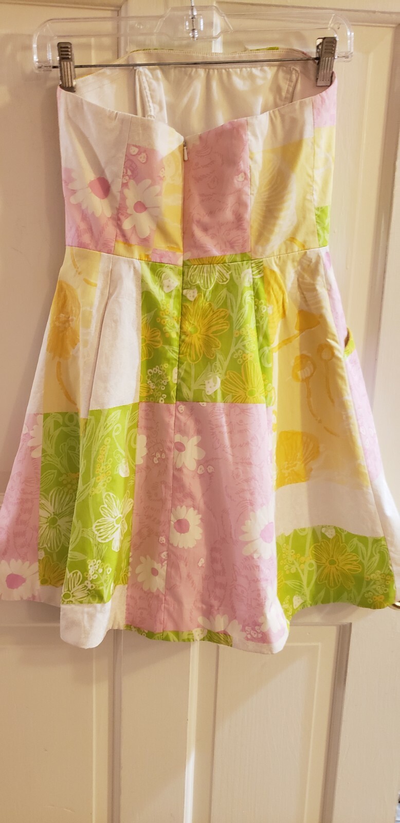 EUC LILLY PULITZER STRAPLESS PATCHWORK BLOSSOM FR… - image 5