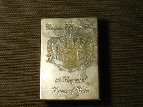 1915 WWI BRITISH OFFICERS CLUB 4th REGIMENT PRINCE OF WALES PLAYING CARD CASE