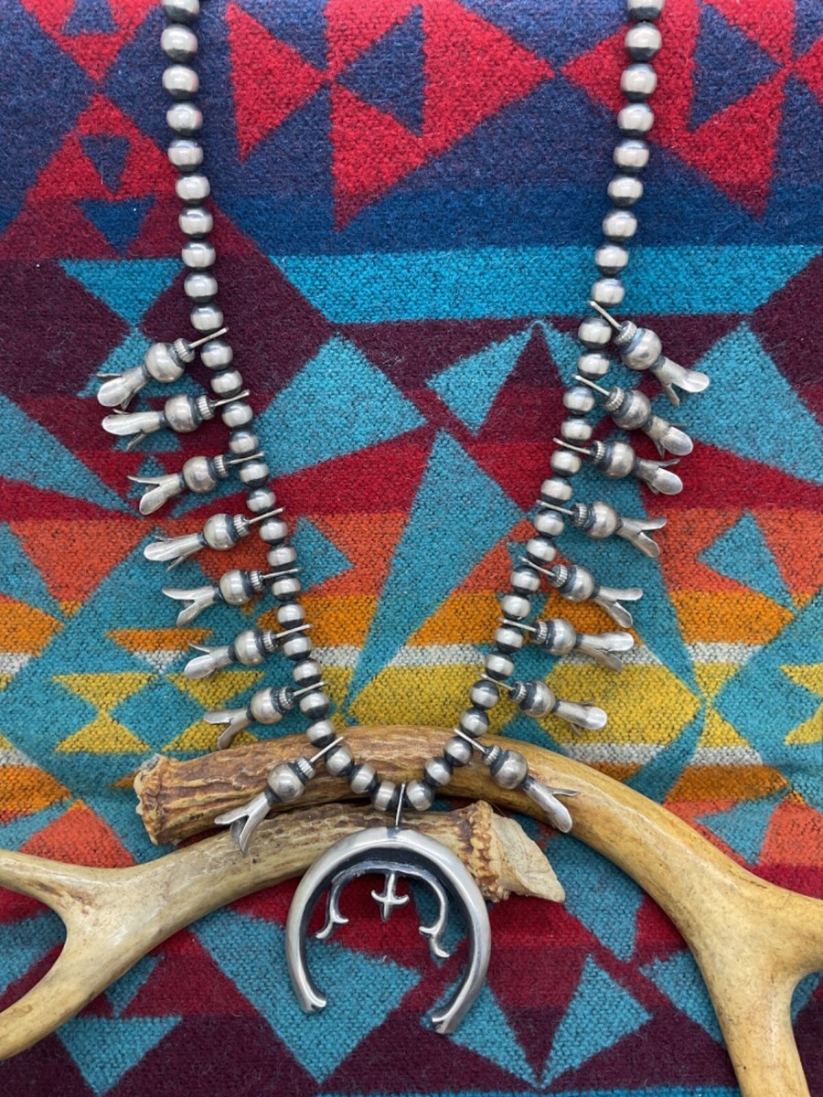 Collier Statement Turquoise Et Grenat - Pendentif Demi-lune, Longueur 49 Cm - Style Ethnique Arménien