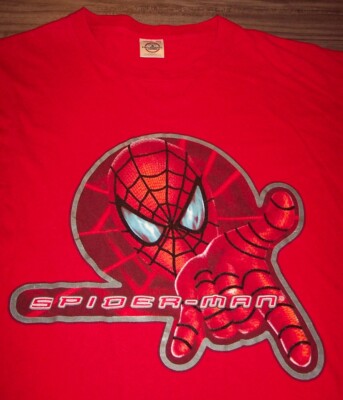 Vintage SPIDER-MAN The Movie Marvel Comics T-Shirt MENS LARGE Y2K 2000's