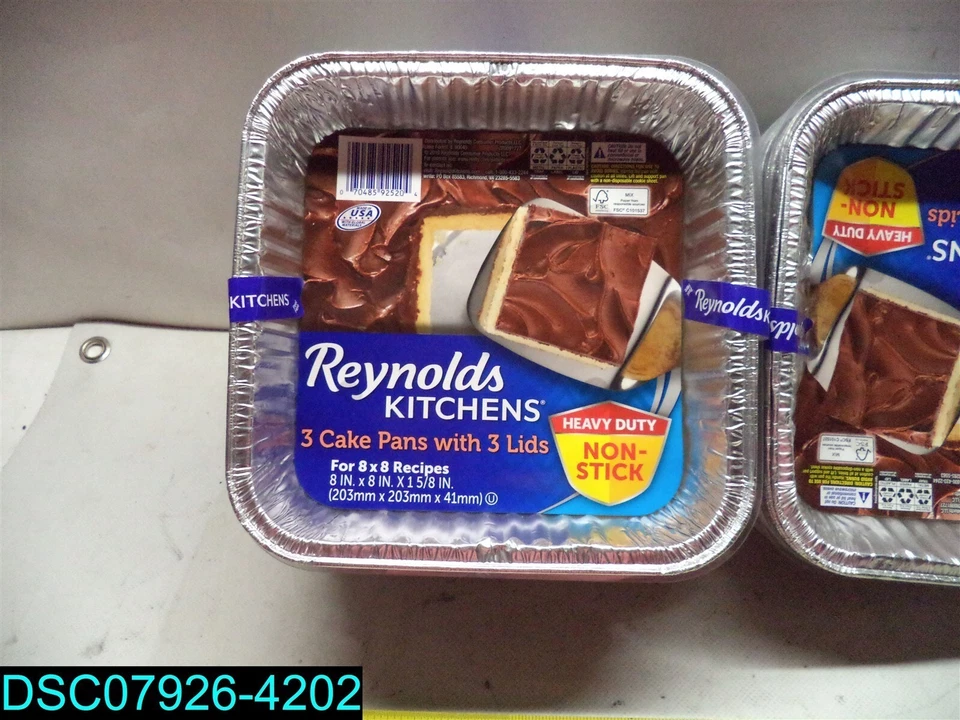 CANTIDAD = 27: Sartenes antiadherentes desechables para hornear Reynolds con tapas 070485925204 Foto 2 de 4