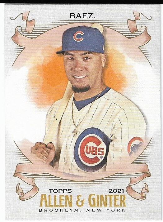 2021 Topps Allen & Ginter #65 Javier Baez Chicago Cubs